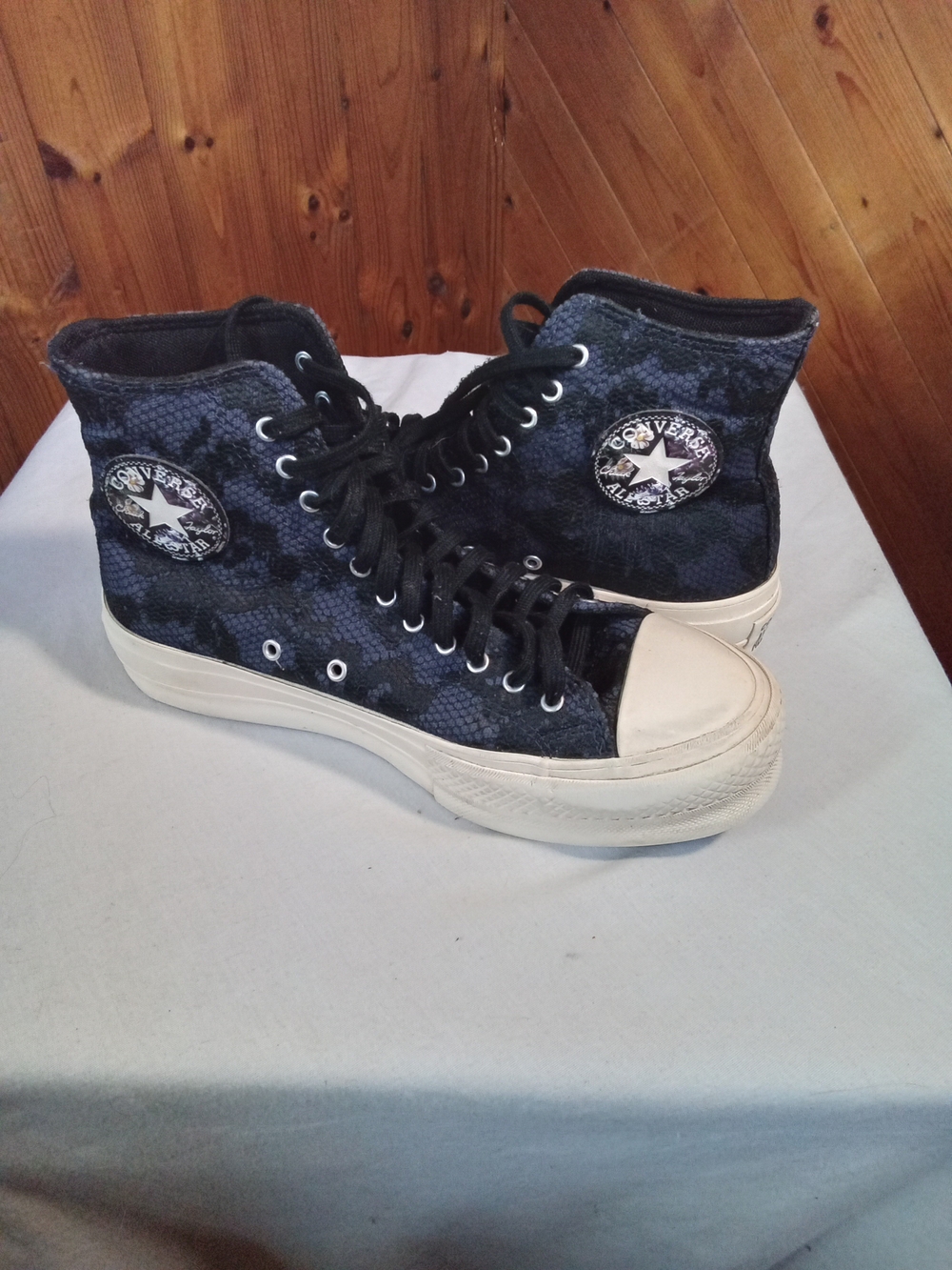 Converse X Chuck Taylor Floral  High Top Sneakers - Black/purple Snake Print